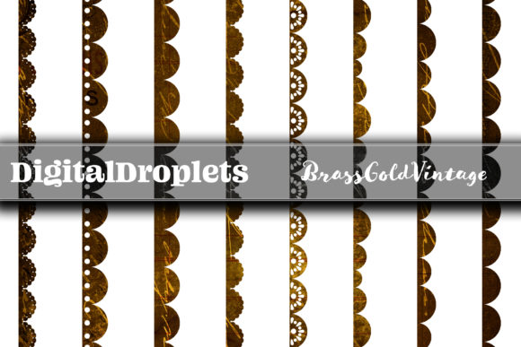 Brass Gold Vintage Scallops for Creative Projects