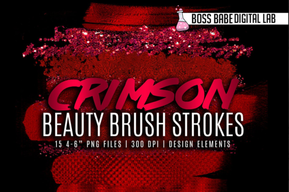 Crimson Beauty Brush Strokes