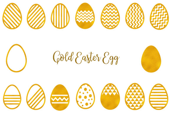 Gold Easter Egg Clipart: A Versatile Design Asset for Creative Projects