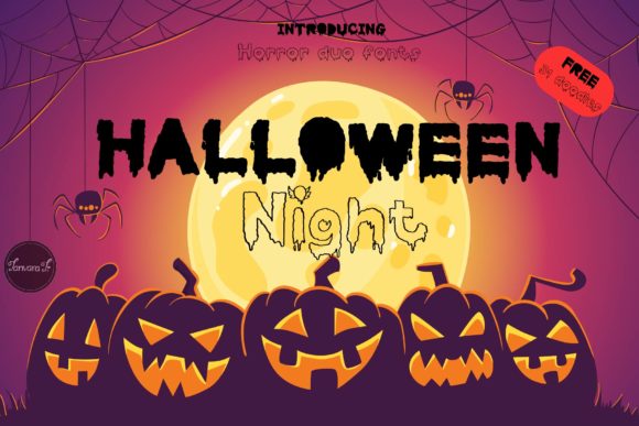 Halloween Night: Elevate Your Designs with a Stylish and Unique Decorative Font