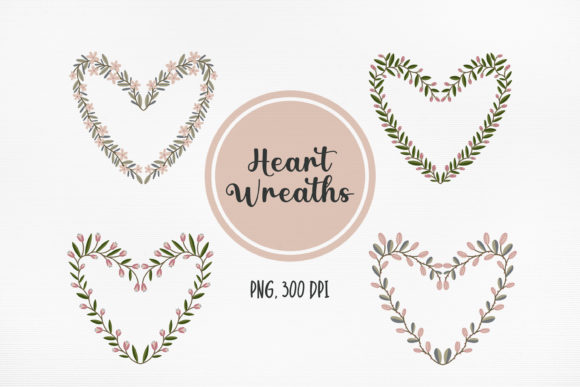 Heart Wreaths Valentine’s Day Clipart: A Versatile Digital Asset for Creative Projects