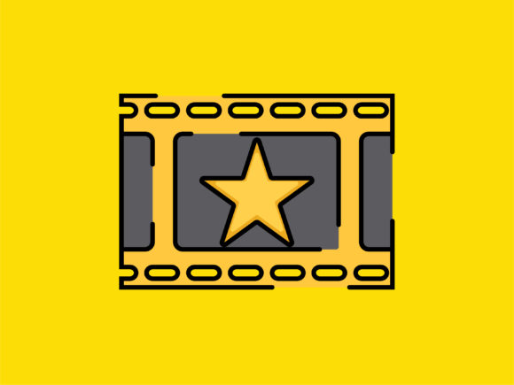 Icon Best Movie Striped Line: A Versatile Award Symbol for Creative and Professional Use