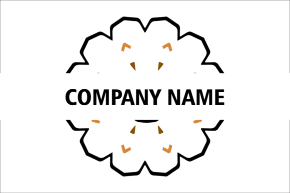 Logo Ornament Black Orange Design
