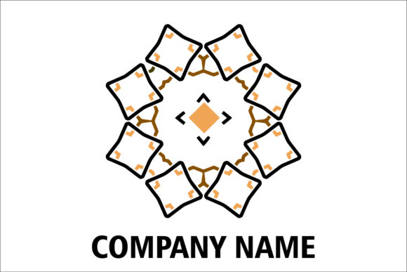 Logo Ornament Black Orange Vector: A Versatile Design Asset for Modern Creatives