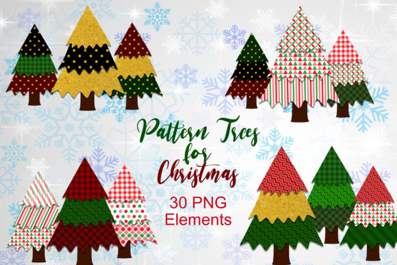 Pattern Christmas Tree Sublimation for Festive Creations