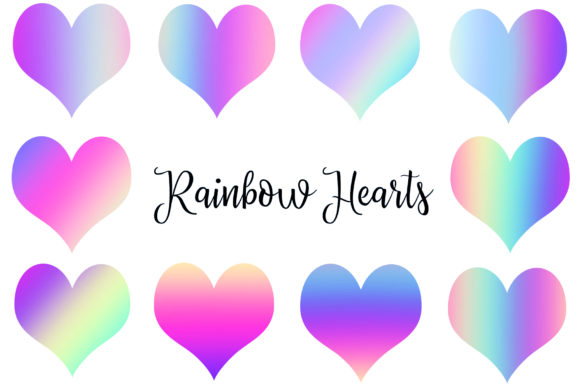 Rainbow Heart Clipart for Creative Projects