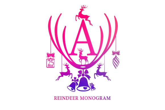 Reindeer Monogram: A Festive Font for Holiday Designs