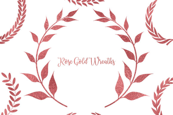 Rose Gold Wreaths Clipart and Frames: A Versatile Design Element for Creative Projects