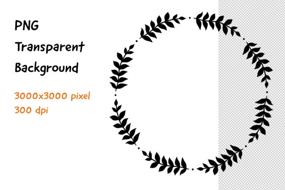 Wreath Frame Black and White -12