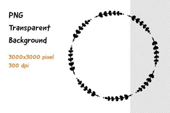 Wreath Frame Black and White -8: A Versatile Design Element for Creative Projects