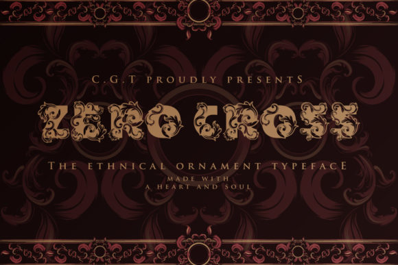 Zero Cross: A Vintage Decorative Font for Creative and Professional Design